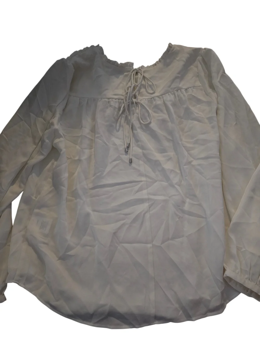 Gibson Latimer Cream Smocked Yoke Blouse